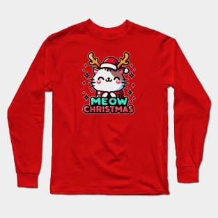 meow cristmas - mary cristmas Long Sleeve T-Shirt